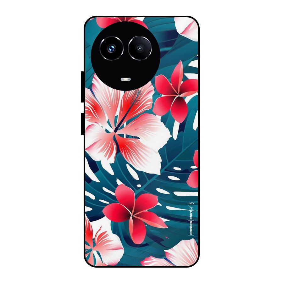 Flower design Metal Back Case for Realme 11 5G