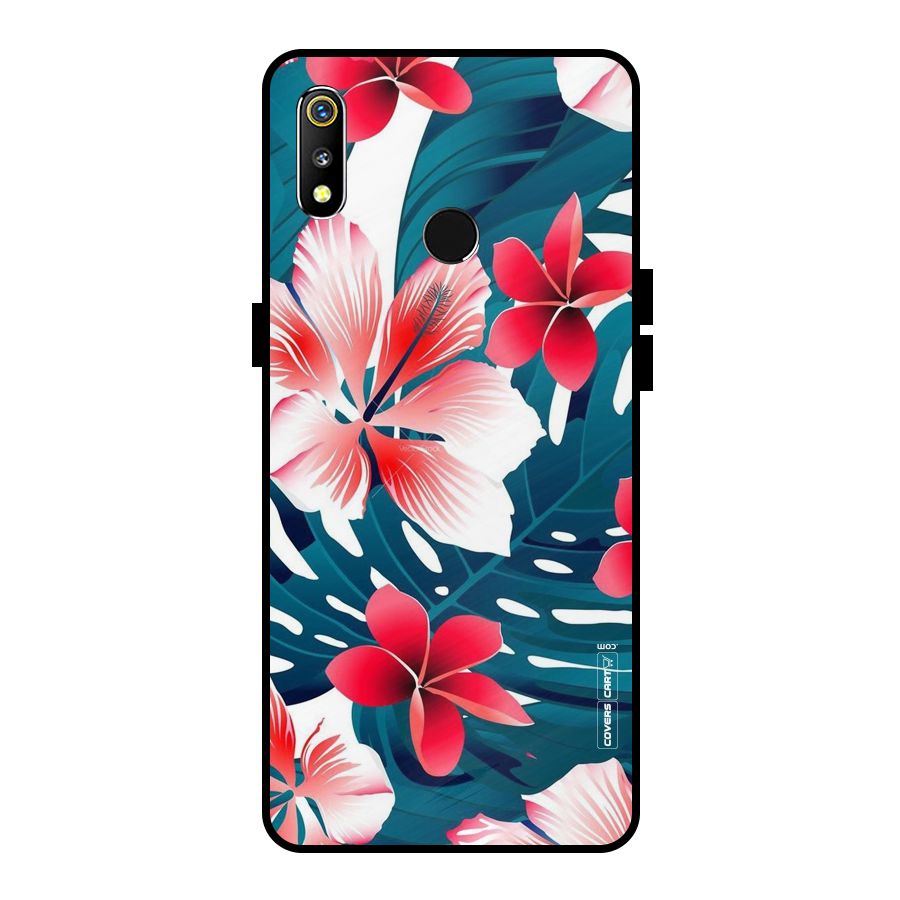 Flower design Metal Back Case for Realme 3i