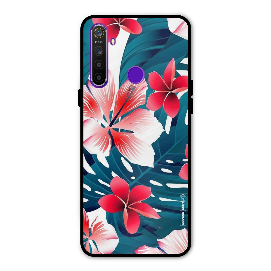 Flower design Metal Back Case for Realme 5i