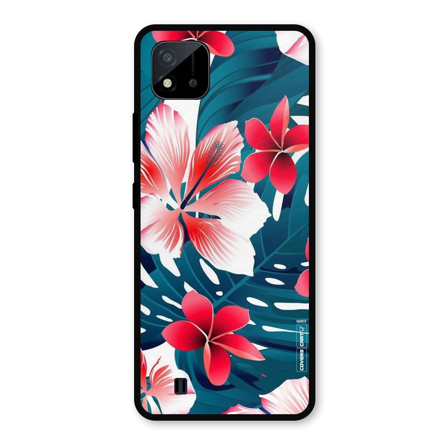 Flower design Metal Back Case for Realme C11 2021