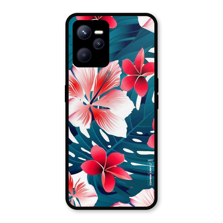 Flower design Metal Back Case for Realme C35
