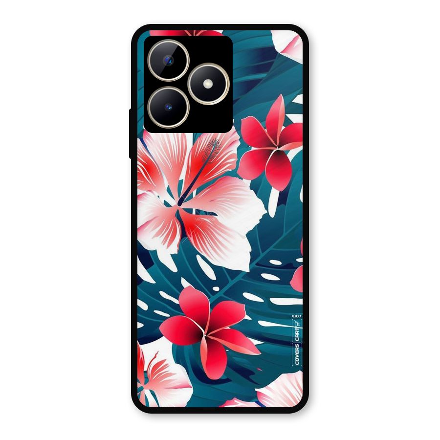 Flower design Metal Back Case for Realme C53