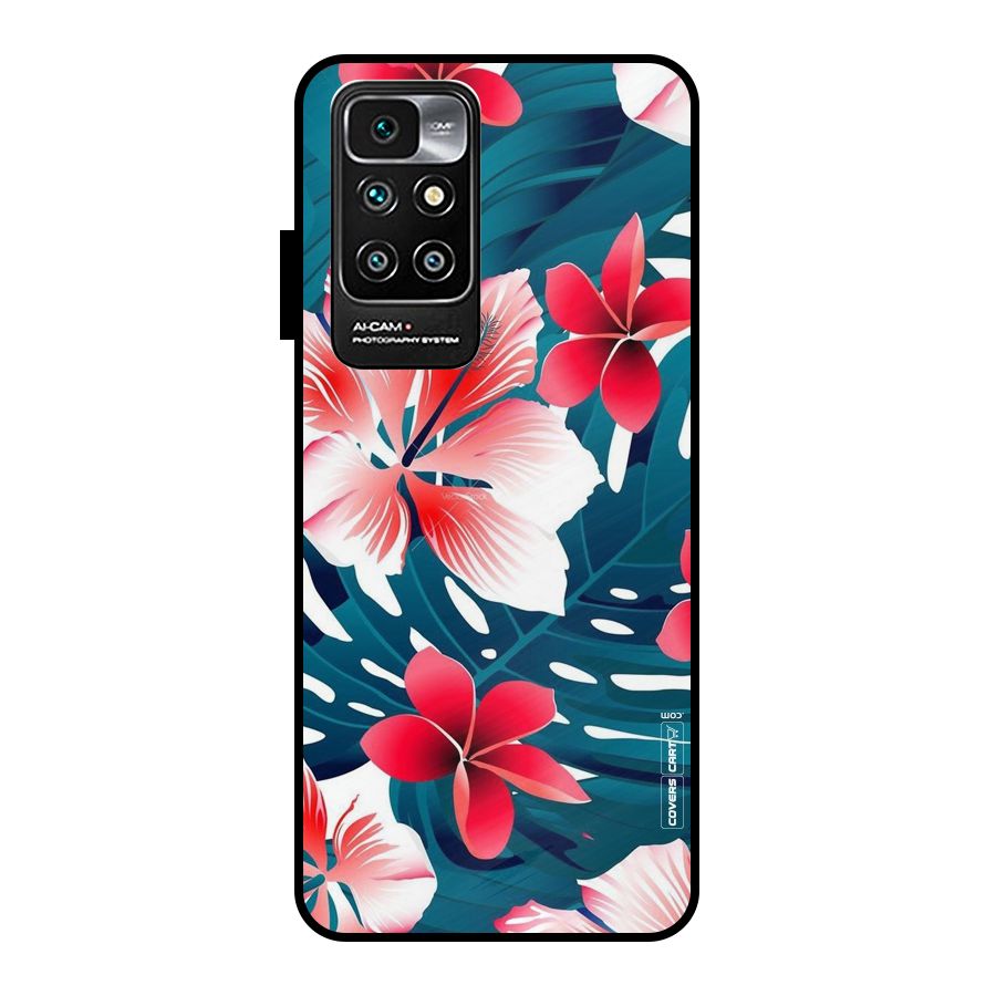 Flower design Metal Back Case for Redmi 10 Prime