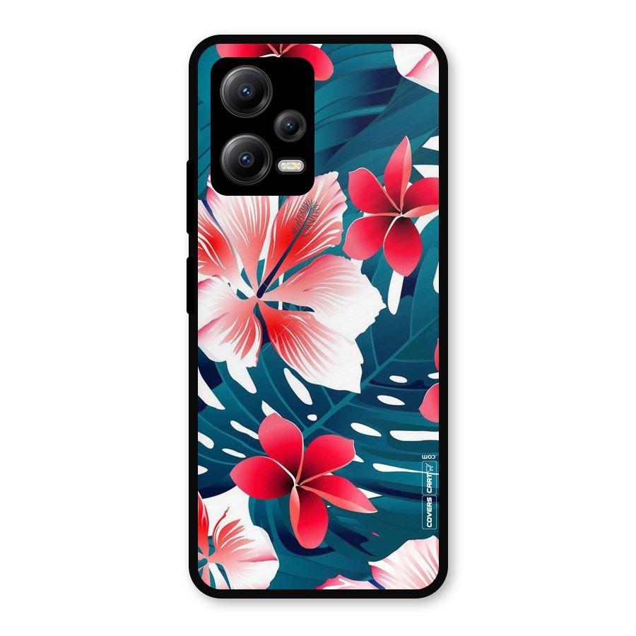 Flower design Metal Back Case for Redmi Note 12 5G