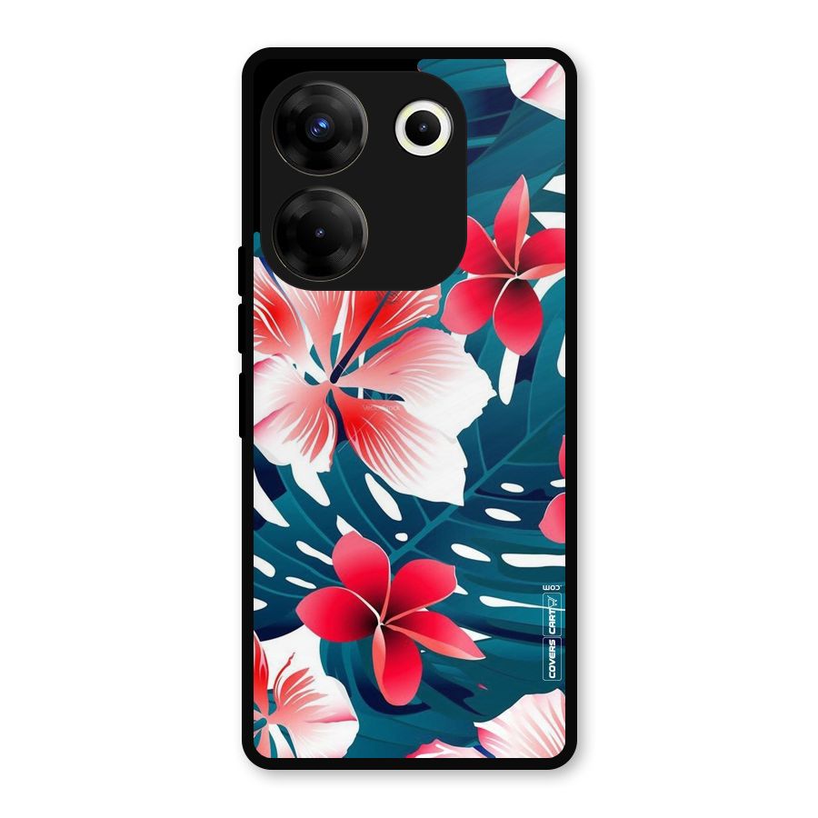 Flower design Metal Back Case for Tecno Camon 20 Pro