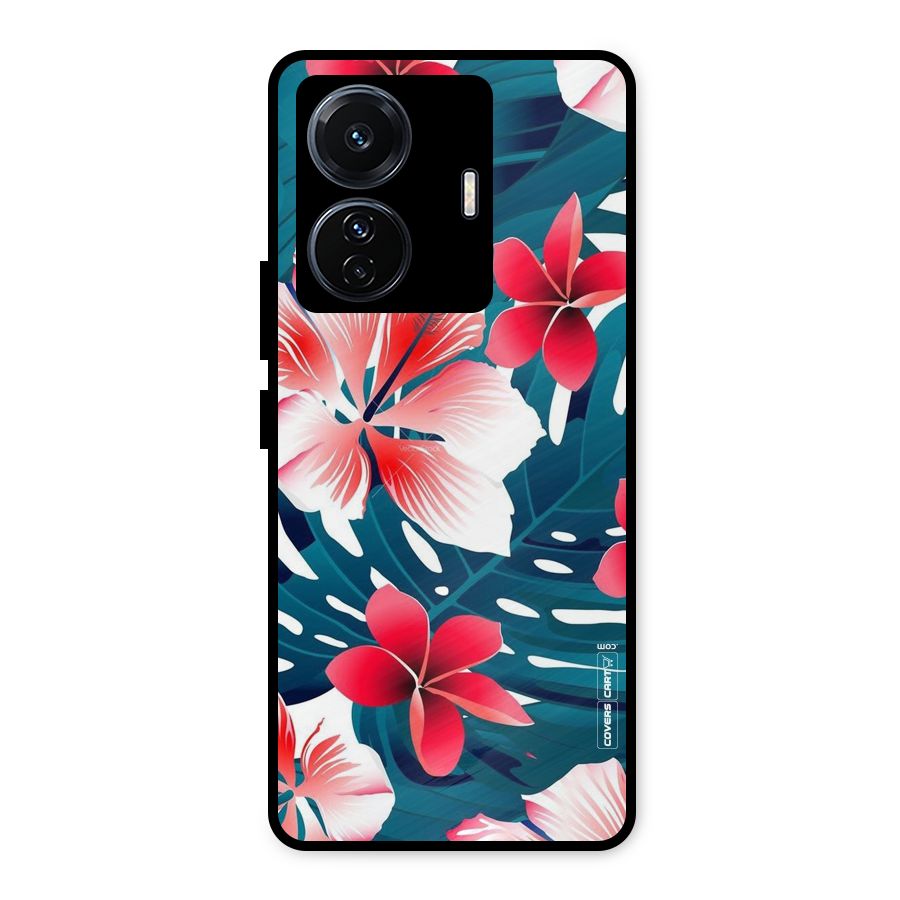 Flower design Metal Back Case for Vivo T1 Pro