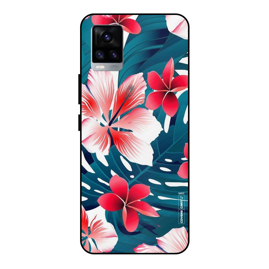 Flower design Metal Back Case for Vivo V20