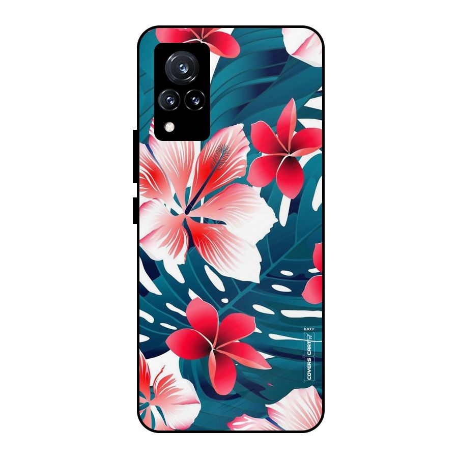 Flower design Metal Back Case for Vivo V21 5G