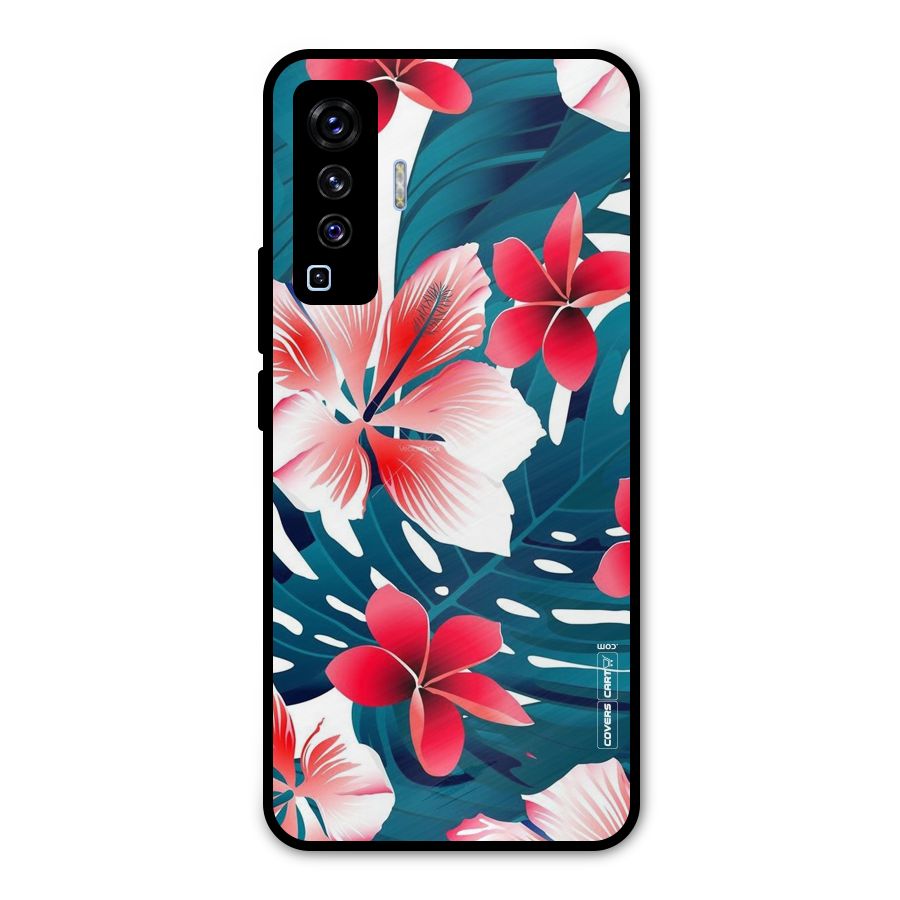 Flower design Metal Back Case for Vivo X50
