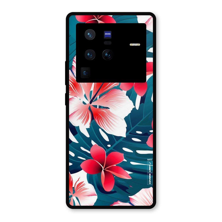 Flower design Metal Back Case for Vivo X80 Pro