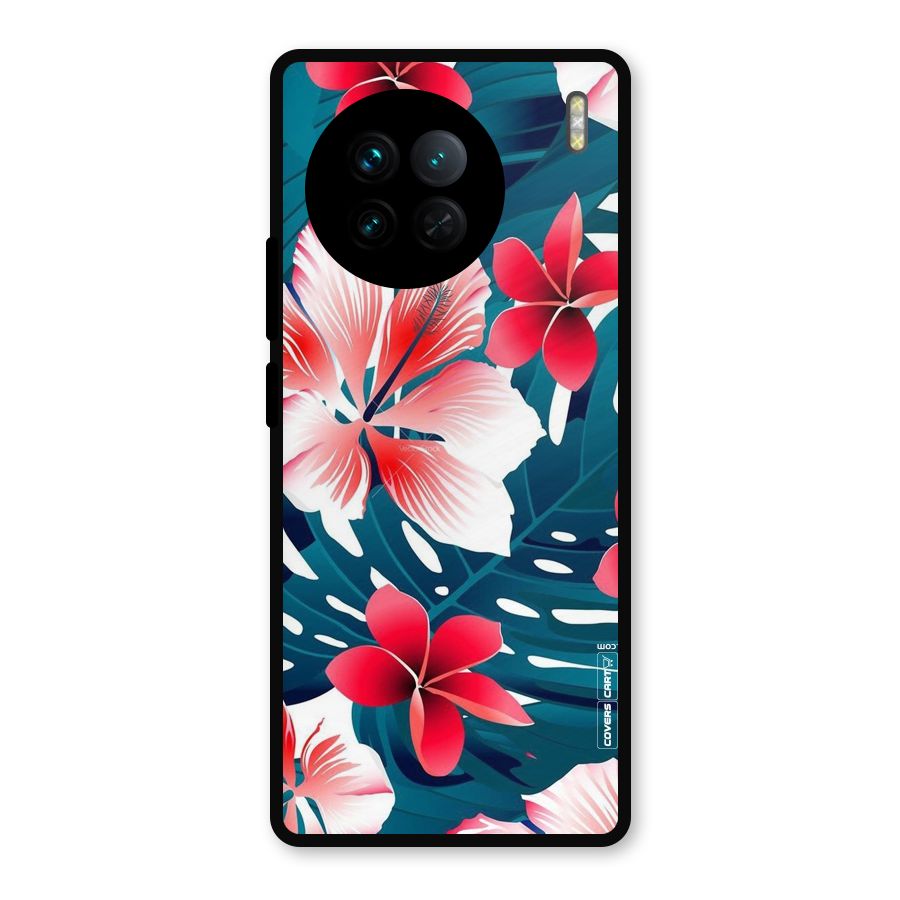 Flower design Metal Back Case for Vivo X90