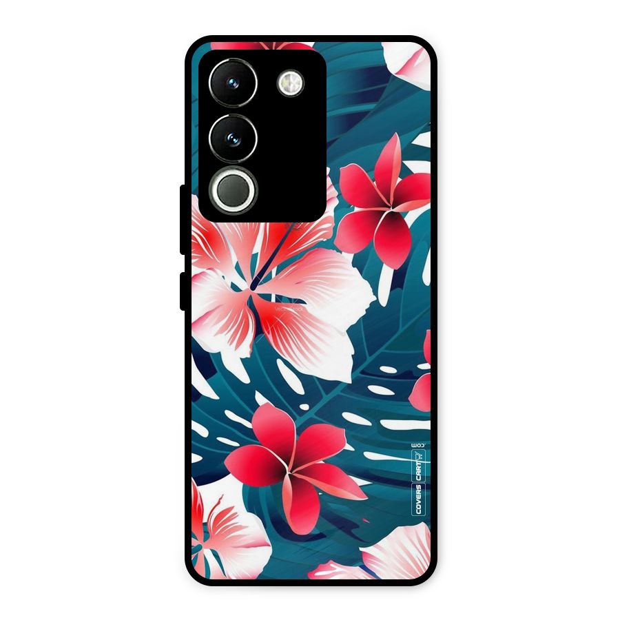 Flower design Metal Back Case for Vivo Y200