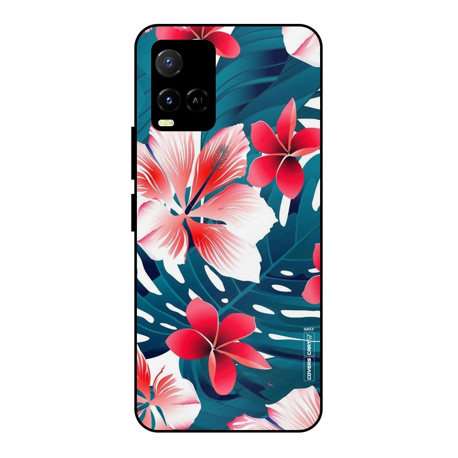 Flower design Metal Back Case for Vivo Y21