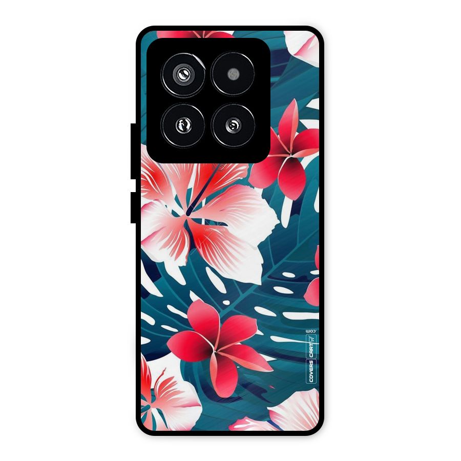 Flower design Metal Back Case for Xiaomi 14 Pro