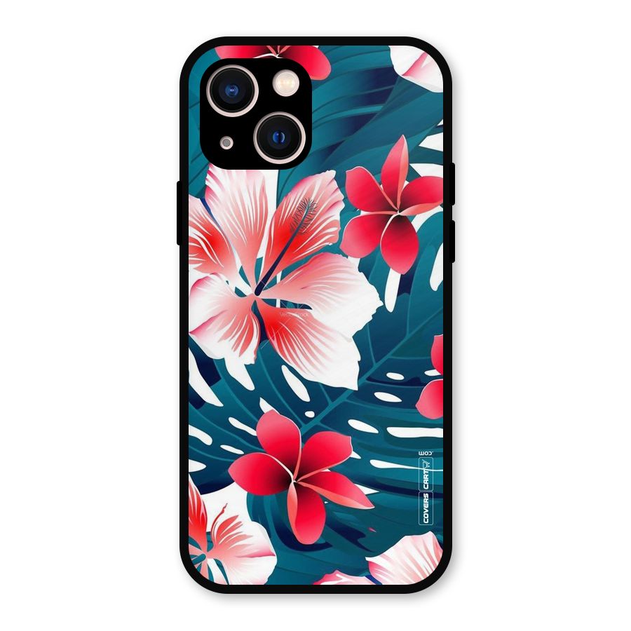 Flower design Metal Back Case for iPhone 13