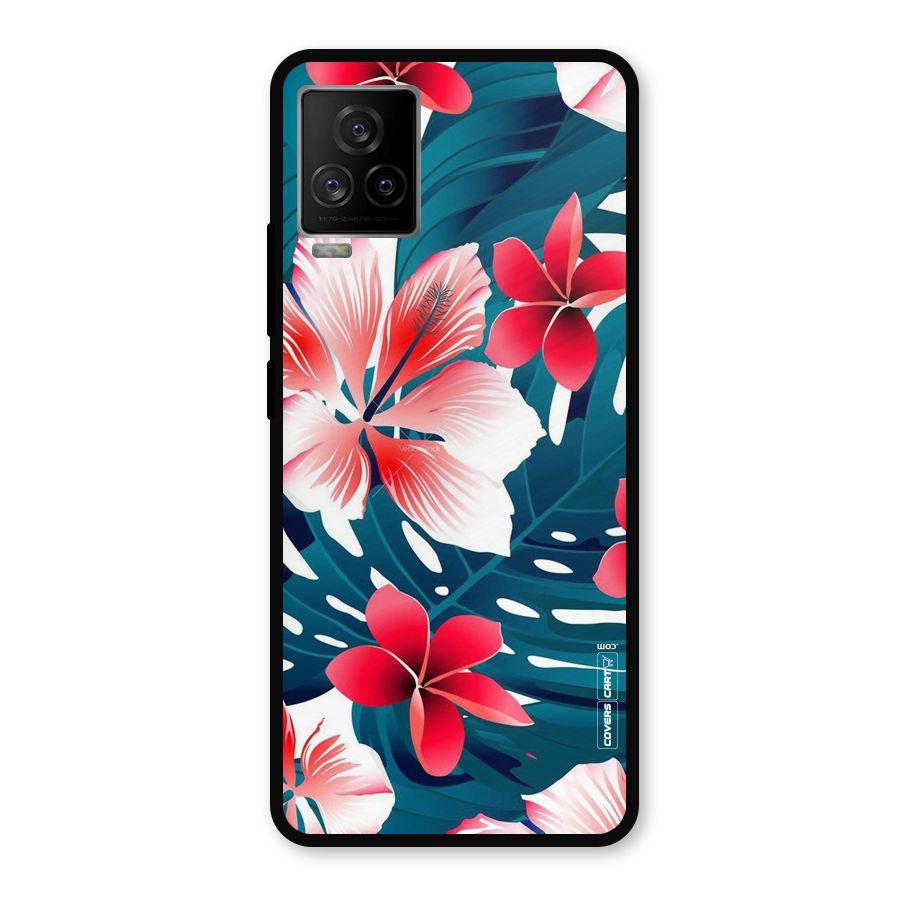 Flower design Metal Back Case for iQOO 7 Legend 5G