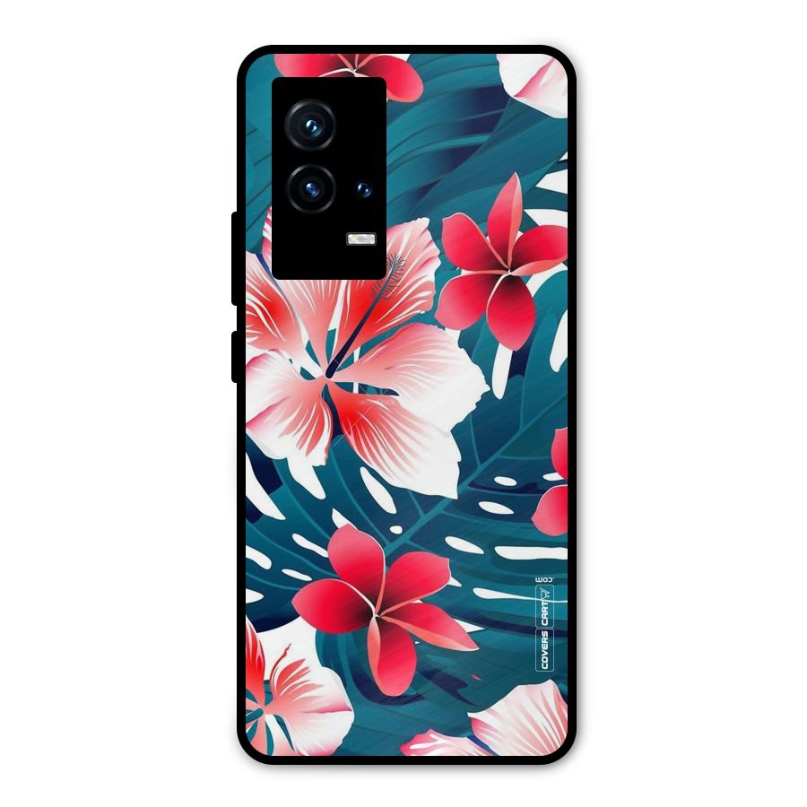 Flower design Metal Back Case for iQOO 9 5G