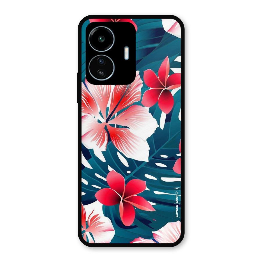Flower design Metal Back Case for vivo iQOO Z6 Lite 5G