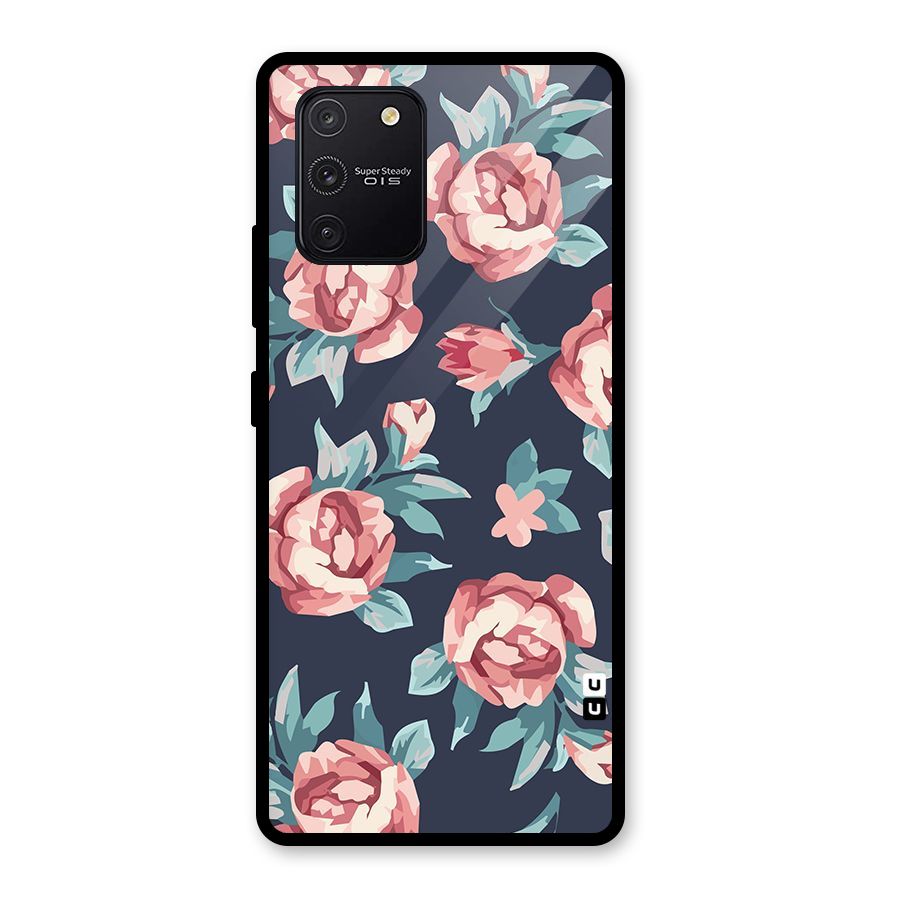 Flowers Painting Glass Back Case for Galaxy S10 Lite