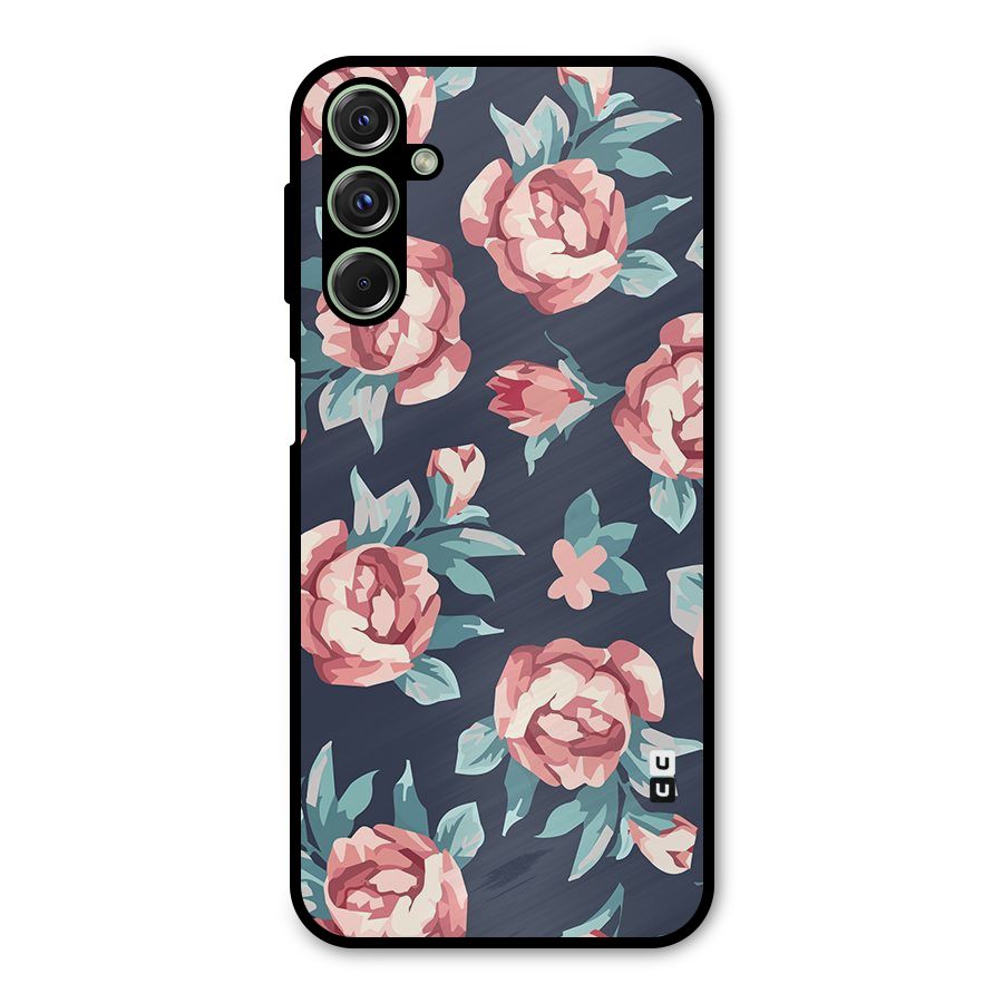 Flowers Painting Metal Back Case for Galaxy M34