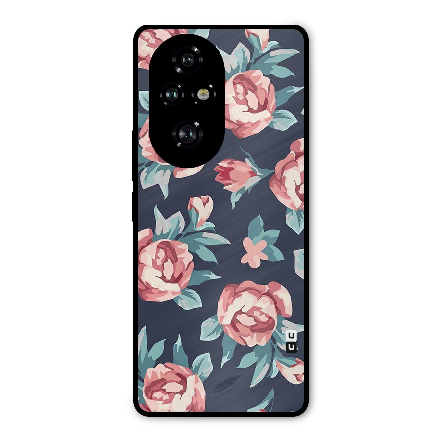 Flowers Painting Metal Back Case for Honor 200 Pro