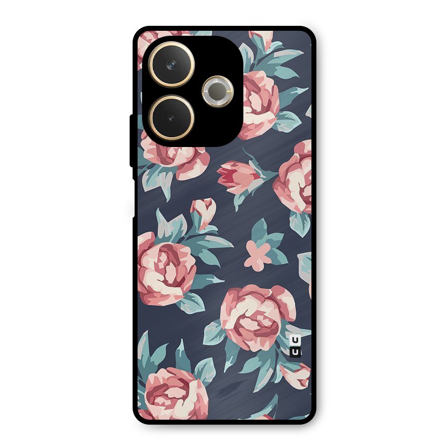Flowers Painting Metal Back Case for Oppo A5 Pro