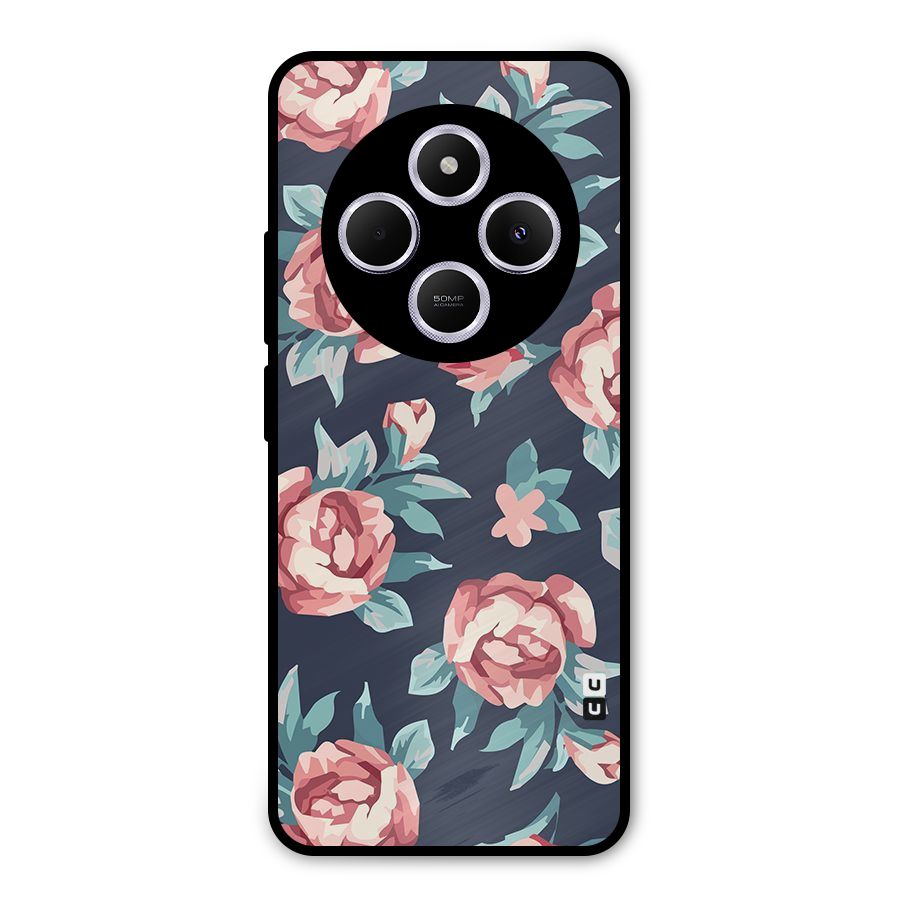 Flowers Painting Metal Back Case for Redmi A4