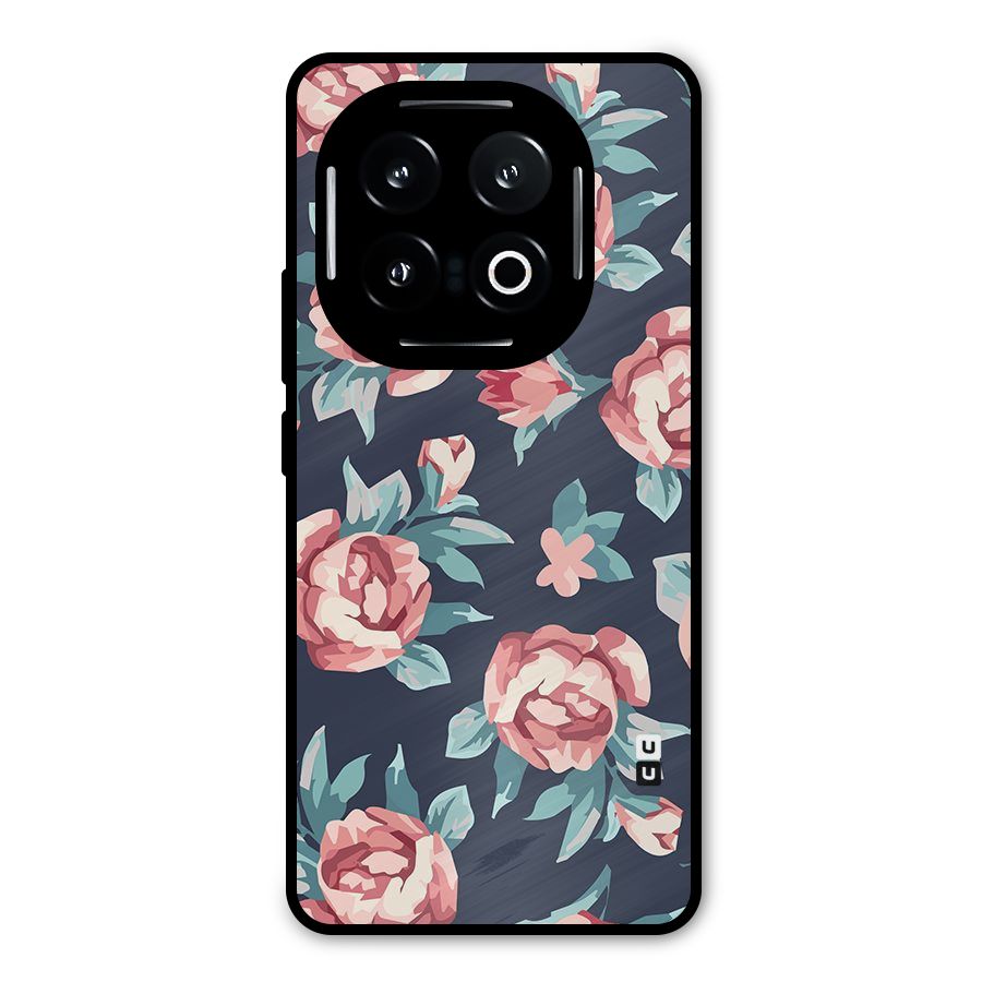 Flowers Painting Metal Back Case for iQOO 13