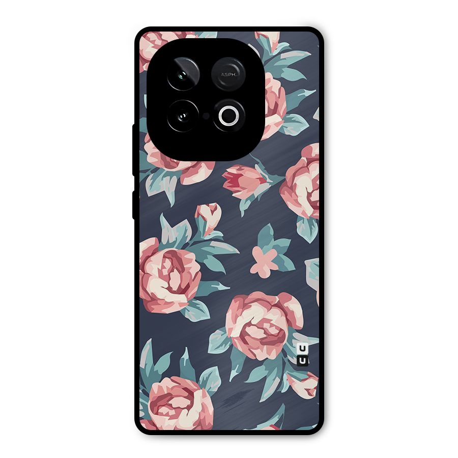 Flowers Painting Metal Back Case for iQOO Neo 10