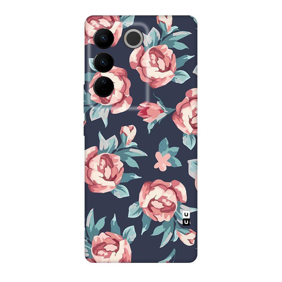 Flowers Painting Original Polycarbonate Back Case for Vivo V27