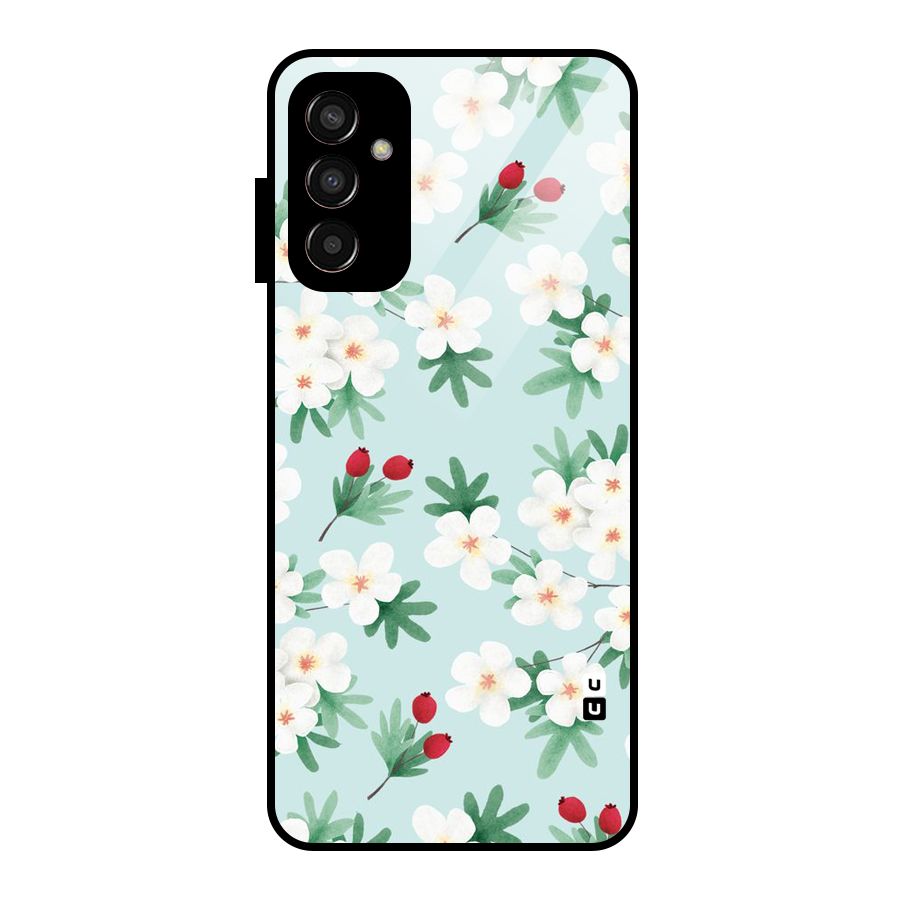 Flowers Pastel Glass Back Case for Galaxy F13