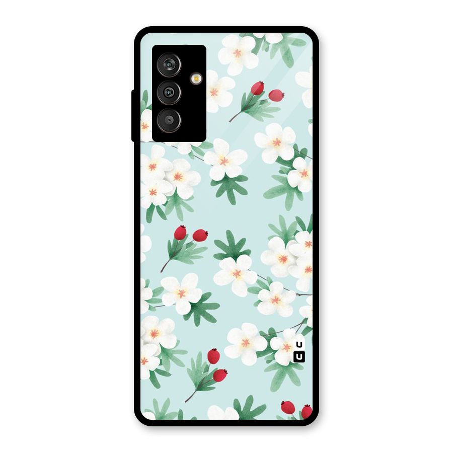 Flowers Pastel Glass Back Case for Galaxy M13