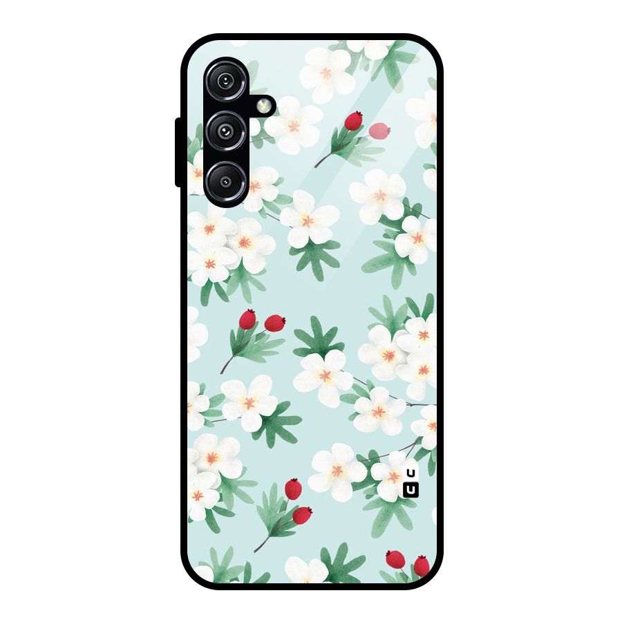 Flowers Pastel Glass Back Case for Galaxy M34 5G