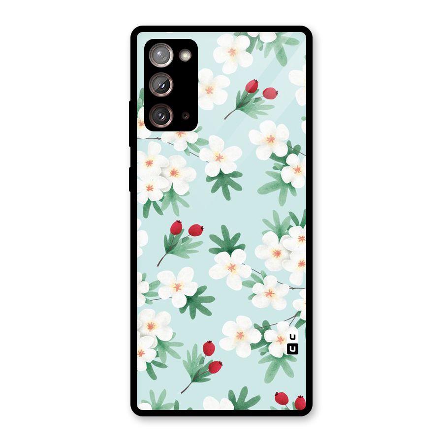 Flowers Pastel Glass Back Case for Galaxy Note 20