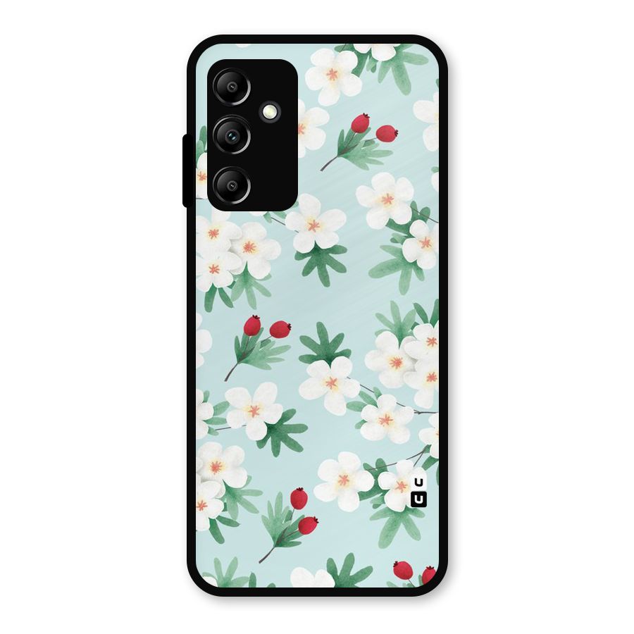 Flowers Pastel Metal Back Case for Galaxy A14 5G