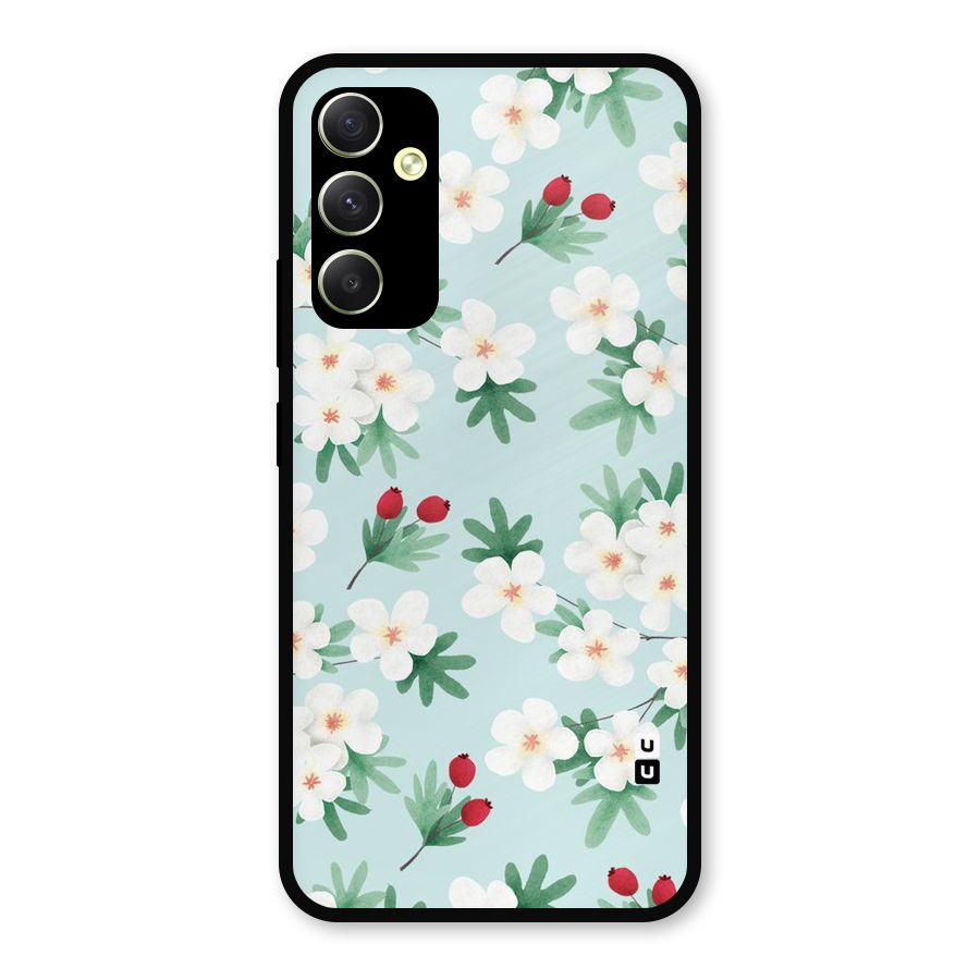 Flowers Pastel Metal Back Case for Galaxy A34