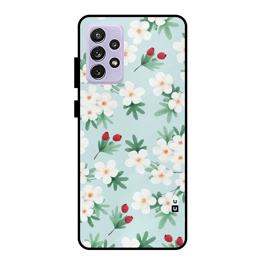 Flowers Pastel Metal Back Case for Galaxy A72