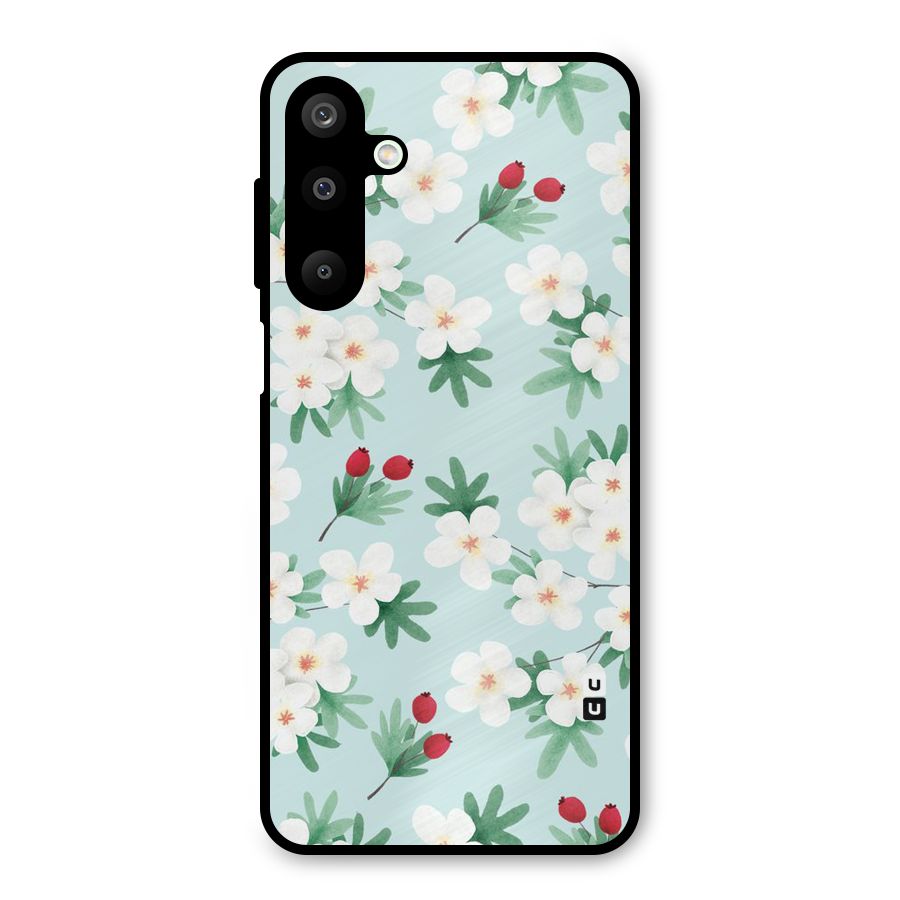 Flowers Pastel Metal Back Case for Galaxy M16