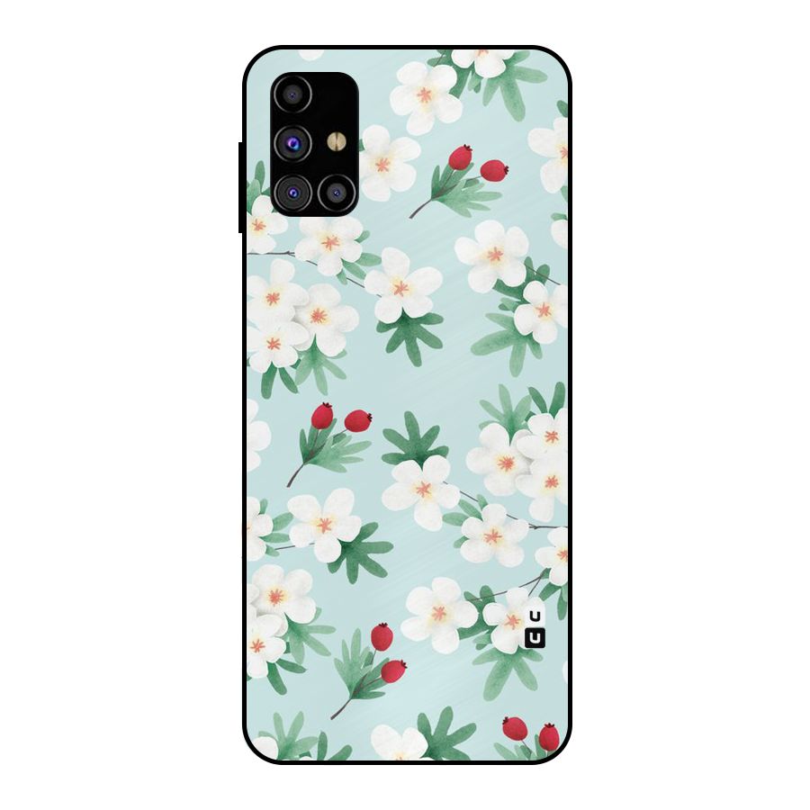 Flowers Pastel Metal Back Case for Galaxy M31s