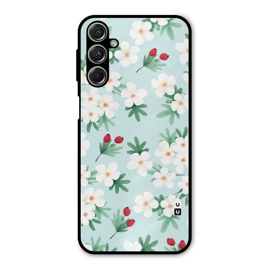Flowers Pastel Metal Back Case for Galaxy M34