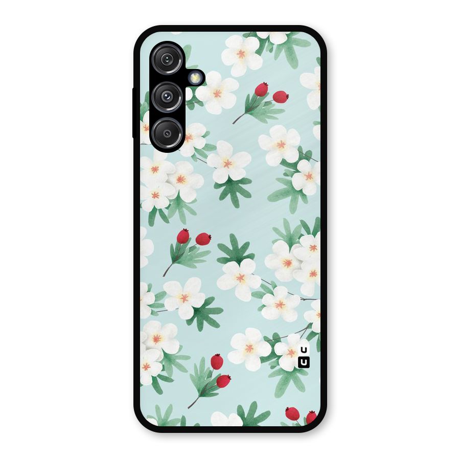 Flowers Pastel Metal Back Case for Galaxy M34 5G