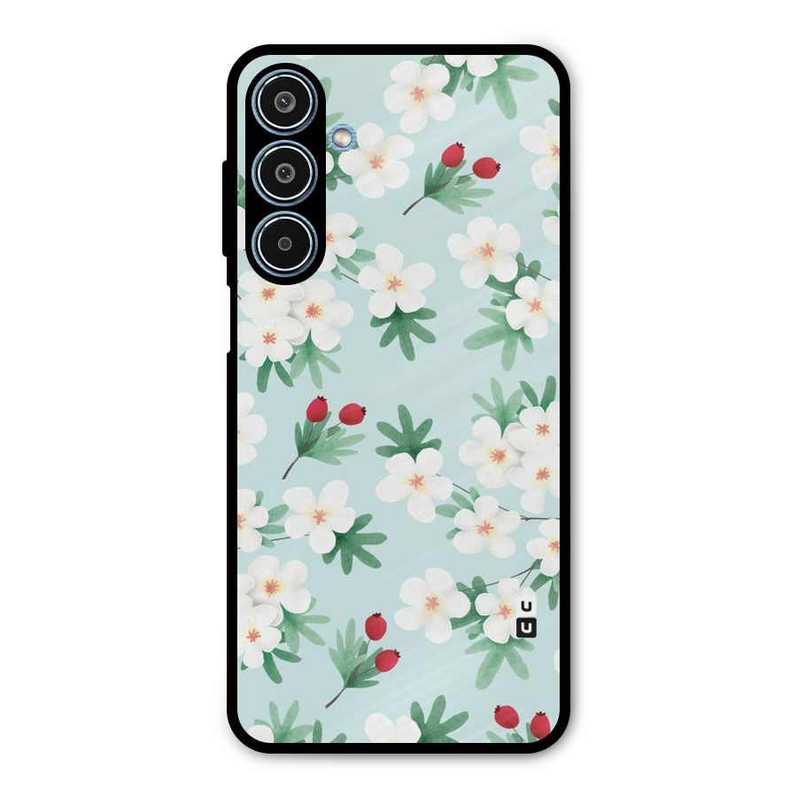 Flowers Pastel Metal Back Case for Galaxy M35
