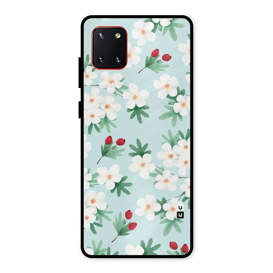 Flowers Pastel Metal Back Case for Galaxy Note 10 Lite