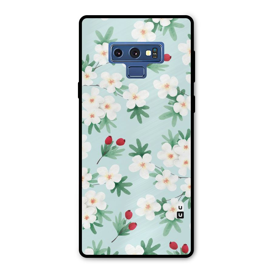 Flowers Pastel Metal Back Case for Galaxy Note 9