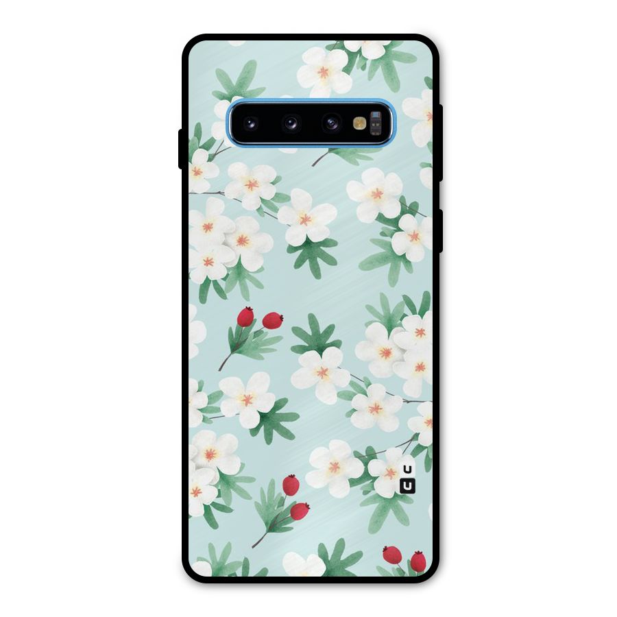 Flowers Pastel Metal Back Case for Galaxy S10