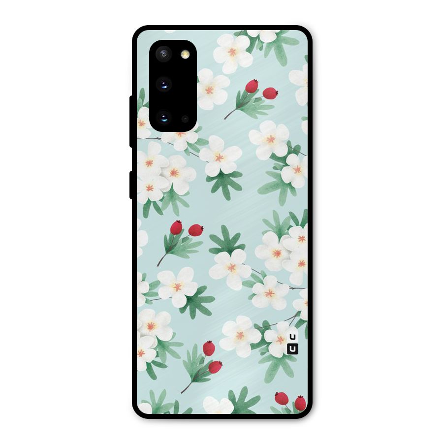 Flowers Pastel Metal Back Case for Galaxy S20