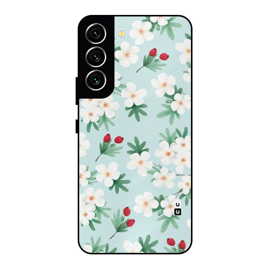 Flowers Pastel Metal Back Case for Galaxy S22 5G