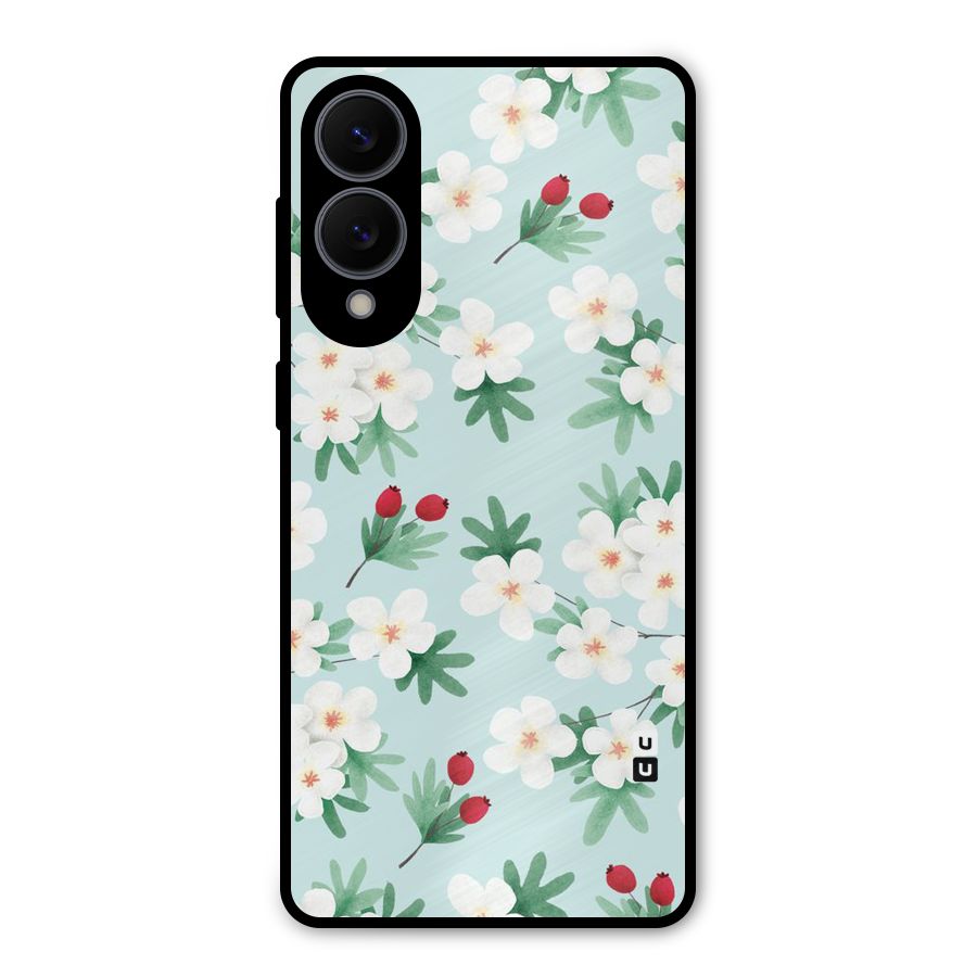Flowers Pastel Metal Back Case for Galaxy S25 Edge