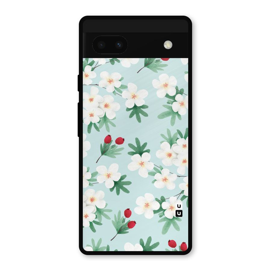 Flowers Pastel Metal Back Case for Google Pixel 6a