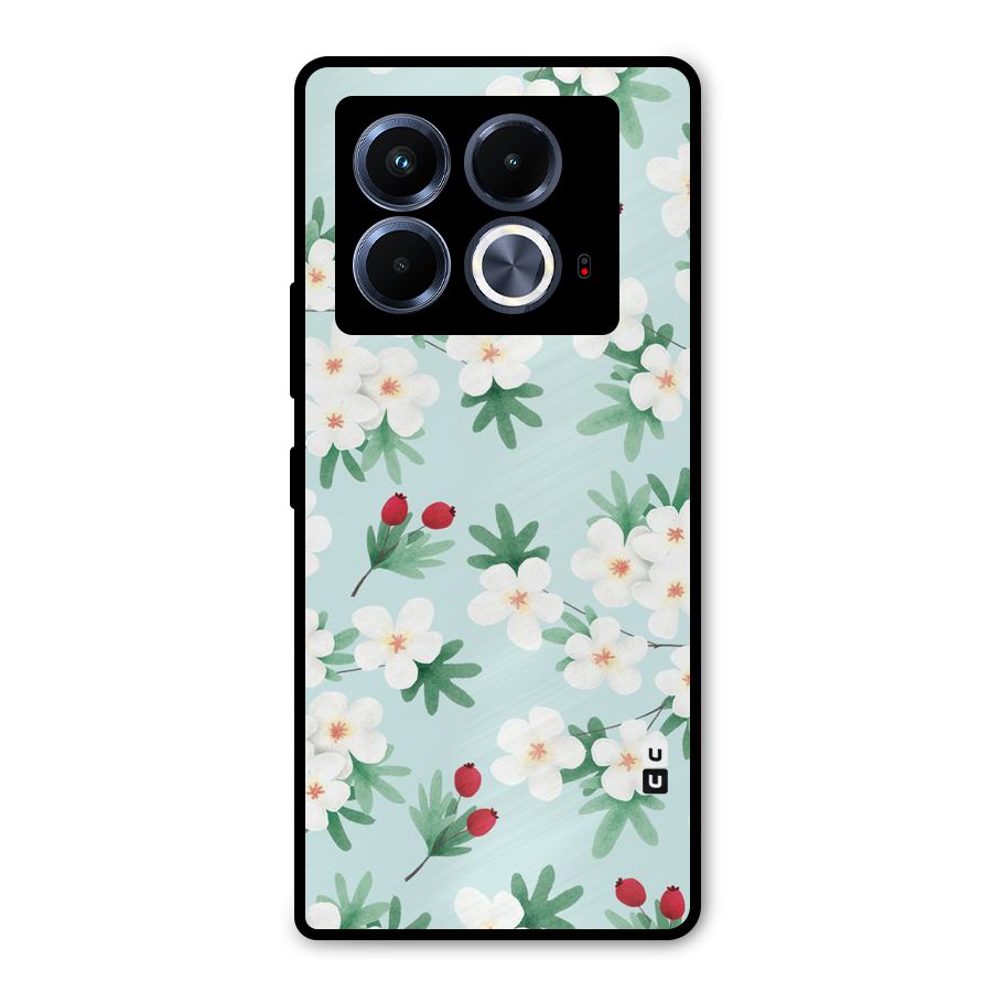Flowers Pastel Metal Back Case for Infinix Note 40 5G